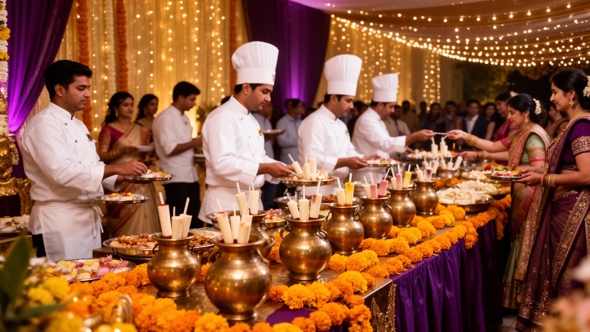 Amara live counter setup at an Indian wedding