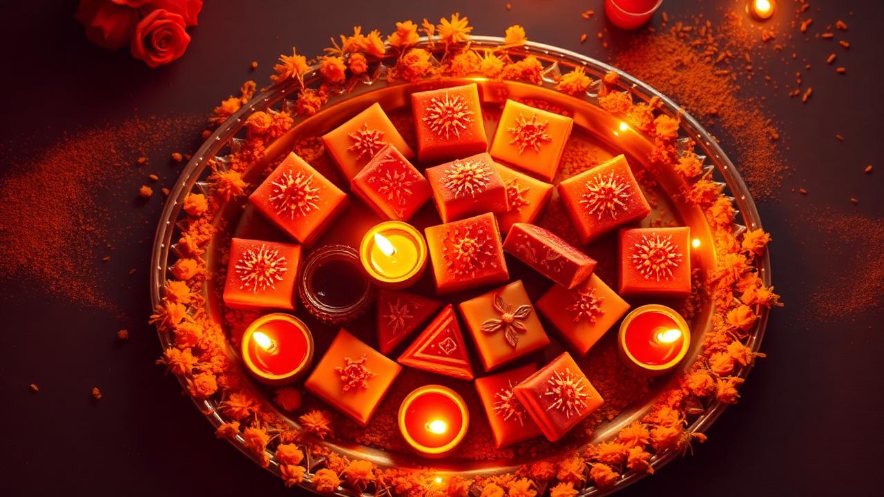 Festive mithai platter